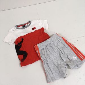 送料無料★adidas アディダス★半袖Tシャツ　ハーフパンツ　上下　セットアップ★男の子　ベビー　80 9-12M #60712sj74