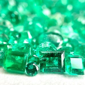 1円〜!!小粒!!（天然エメラルドおまとめ22ct）j 約4.4g ルース 裸石 宝石 ジュエリー jewelry emerald ベリル w3 タ12