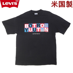 Lサイズ リーバイス 米国製 Tシャツ プリント ブラック メンズカジュアル Levi