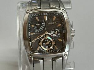 1円〜◇SEIKO セイコー WIRED ワイアード 5Y67-0AB0 クォーツ メンズ腕時計 稼働品 