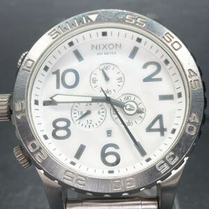 美品 NIXON ニクソン THE 51-30 CHRONO 腕時計 アナログ クオーツ カレンダー クロノグラフ ホワイト文字盤 新品電池交換済み 動作確認済み