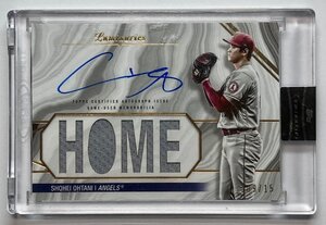 【15枚限定】大谷翔平直書きサイン実使用HOMEジャージー 2022 Topps Luminaries Masters of the Mound Game-used Jersey Auto