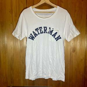 【M】ゴールド gold 東洋エンタープライズ 【WATER MAN】 Tシャツ アメカジ 古着 白 半袖Tシャツ