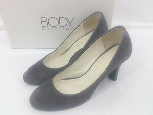 ◇ ◎ BODY DRESSING ボディードレッシング ラウンドトゥ ヒール パンプス サイズ22 1/2 ダークグレー系 レディース E