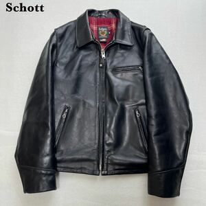 【美品】Schott ショット 7436 ホーウィン レザージャケット 40 