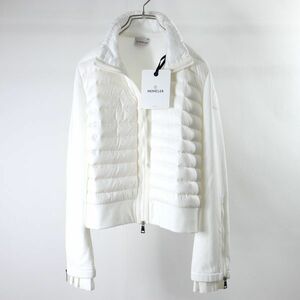 3-DH013【未使用】モンクレール MONCLER 20年モデル ハイブリット ダウン ジャケット ホワイト タグ付き S レディース