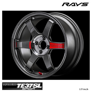 送料無料 レイズ VOLK RACING TE37 SAGA SL (PG)(17inch) 9.5J-17 +40 5H-114.3 (17インチ) 5H114.3 9.5J+40【1本単品 新品】