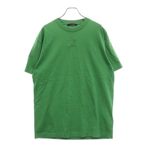 LOUIS VUITTON ルイヴィトン 21AW LVデボスエンボスクルーネック半袖Tシャツ グリーン RM212 NPG HLY64W