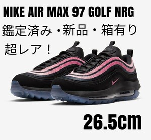 【新品超レア】ナイキNIKEエアマックス97Golf/26.5cmブラックピンク