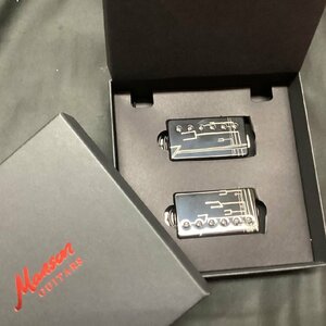 Manson Guitar Works PF-1 Matthew Bellamy Signature Humbucker Pickup Set Black Covered Origin Etch