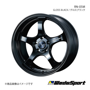 WedsSport/RN-05M 86 ZN6 4ポットキャリパー アルミホイール1本【18×8.5J 5-100 INSET45 GLOSS BLACK】0072756