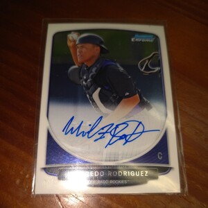 2013 bowmanchrome wilfredo rodriguez autograph