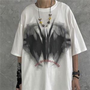 メンズ Tシャツ ティーシャツ 半袖 丸首 ゆったり プリント 夏 メンズファッション おしゃれ JUAS200(2色S-3XL)