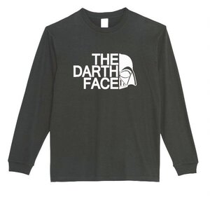 【黒Lパロディ5.6oz】ダースフェイスロングTシャツ面白いおもしろうけるプレゼント長袖ロンT送料無料・新品人気