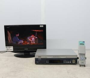 △高画質 使用感少｜S-VHS ビデオデッキ｜Victor ビクター HR-VT600 リモコン付き｜ 再生OK ■P2913