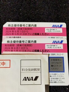 【即決】ANA株主優待券2枚 2025年5月31まで搭乗 送料無料 ANA 全日空 株主優待 2枚セット 未使用