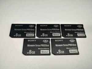 5枚セット　8GB　SONY　メモリースティックプロデュオ　MEMORY STICK PRO DUO　フォーマット済み　メモリーカード