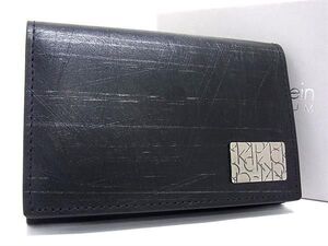 ■新品■未使用■ Calvin Klein カルバンクライン レザー カードケース カード入れ 名刺入れ メンズ ブラック系 AY8262