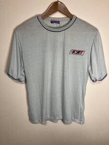 70s lotto John Newcombe シングルステッチTシャツ 水色【管理番号B111】