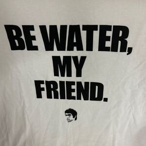 ブルース リー 武道 ジークンドー ジーユー GU メンズ 白色 半袖 Tシャツ メンズ Mサイズ BE WATER, MY FRIEND