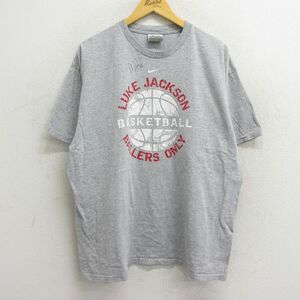 XL/古着 ナイキ NIKE 半袖 ビンテージ Tシャツ メンズ 00s ルークジャクソン バスケットボール ビッグロゴ 大きいサイズ クルーネック