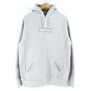 【激レア】SUPREME 05AW BOX LOGO PULLOVER HOODED SWEATSHIRT ボックスロゴ プルオーバー スウェット フーディー XL グレー パーカー