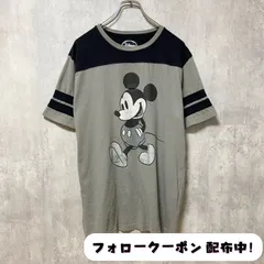 古着 used　Disney ディズニー　ミッキー　Mickey Mouse　半袖オフィシャルプリントTシャツ　グレー