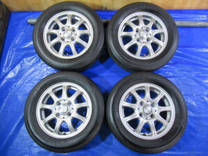 激安即決！LAYCEA 13-4B 4H/100 ET42 ＋ BRIDGESTONE 155/65R13 2022年製 ワゴンR ラパン アルト セルボ パレット ミラ T007446