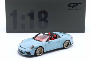 ▲超希少！世界限定！GT-Spirit 1/18 ポルシェ Porsche 911 (991.2) SPEEDSTER 2019 MEISSEN BLUE GT408 新品