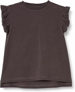 【110cm】 LOOK by BEAMS mini フリル Tシャツ カットソー ノースリーブ 夏物 スミクロ ルックバイビームスミニ 女の子 送料無料 匿名配送