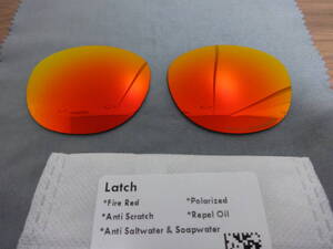 2セット限り入荷！POLARIZED刻印入り！オークリー Latch ラッチ用 カスタム偏光ハイグレードレンズ Polarized Replacement Lenses RED