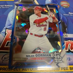 2021 bowman sapphire Nolan Gorman