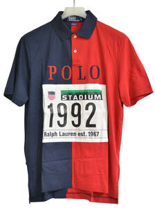 新品 POLO RALPH LAUREN ラルフローレン 1992 STADIUM COLLECTION 復刻 25周年 セパレート ゼッケン ポロシャツ Y-228218