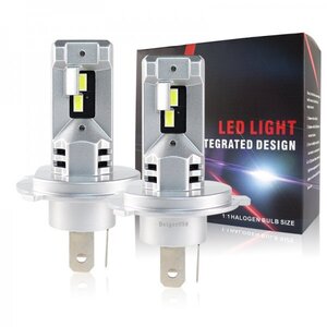 純正交換 バモス バモスホビオ HM1 HM2 HM3 HM4 HJ1 HJ2 ホンダ 高輝度 H4 Hi/Lo LED ヘッドライト静音 ファンレス 2個セット 車検対応