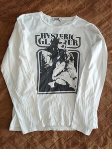 ヒステリックグラマー ロングTシャツ ヒスガール サイズM ホワイト 中古品 HYSTERIC GLAMOUR ロンT 長袖 白 古着