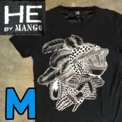 T2174 HE BY MANGO プリントTシャツ デザイン　アメカジ　古着