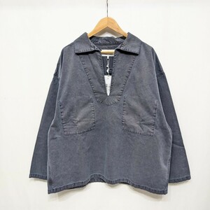 22SS 未使用品 タグ付 Maison Margiela マルジェラ プルオーバー 長袖 シャツ Denim Shirt S30DL0494 サイズ46 グレー系 デニム