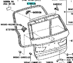 【トヨタ純正新品】TOYOTA 未使用品 ★超希少品★ アルファード10 リアゲートウェザーストリップ バックドア ANH1# MNH1# ATH10