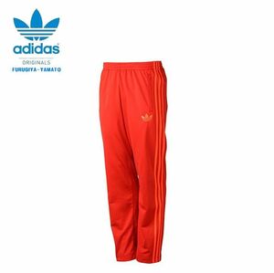 #古着屋大和 古着 即決 レアカラー adidas オリジナルス トレフォイル ファイヤーバード ジャージ トラックパンツ O レッド ネオンカラー