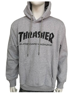 pk-THRASHER01-Gray-L THRASHER スラッシャー スケートマグ スウェット パーカー プルオーバー グレー L