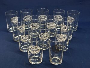 中古現状　昭和レトロ　キリンビールグラス13個＋ゴールドエンブレムグラス1個　瓶ビールグラス　飲食店　