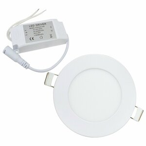 【新品即納】超薄型 LED パネル 4ｗ 24V 照明 6500K ルームランプ 薄型照明 天井 LED照明 パネル照明 キャンピングカー 船 電気