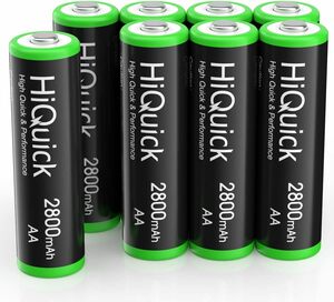 単3充電池8本 HiQuick 単3電池 充電式 単三ニッケル水素電池 2800mAh 充電池 単3形 8本入り 大容量じゅうでん