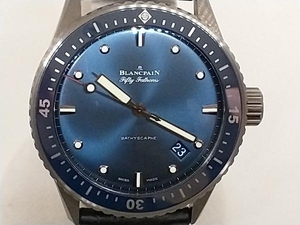 【箱、取説付き】 BLANCPAIN ブランパン バチスカーフ 自動巻 5000.0240-052A ブルー文字盤 腕時計