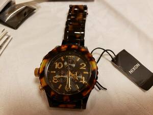 【送料無料！】ニクソン NIXON 腕時計 A037-679 42-20 CHRONO ALL BLACK/TORTOISE【新品未使用！】