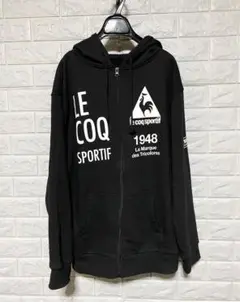 662■le coq sportif■ジップパーカー/WONDA/レア/黒