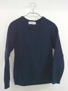 ◇ green label relaxing グリーンレーベル UNITED ARROWS ウール混 長袖 ニット セーター サイズM ネイビー レディース