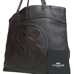 1円～【入手困難品】定価12万円 コーチ COACH トートバッグ ビジネスバッグ ブリーフケース A4 2way レザー メンズ レディース ブラック 黒