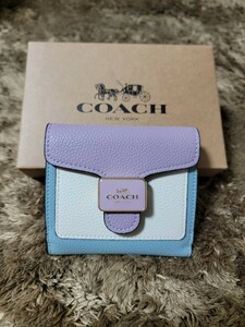 【1スタ】C-602 新品未使用 COACH ペッパーウォレット バイカラー 並行輸入品