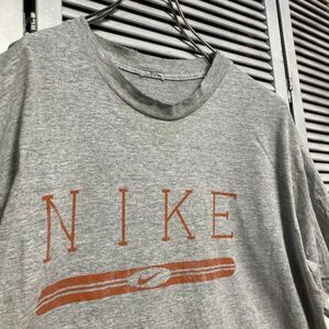 AHDJ 1スタ グレー Tシャツ ナイキ NIKE ロゴ シンプル - 90s 00s ビンテージ アメリカ 古着 ベール 卸 仕入れ